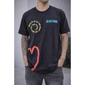 Billionaire Boys Club Men's Graphic T-Shirt Black Size L Heart Astronaut NWT
